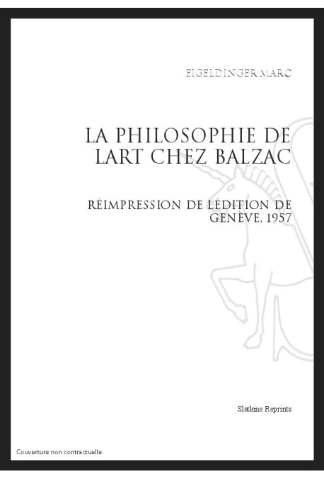LA PHILOSOPHIE DE L'ART CHEZ BALZAC