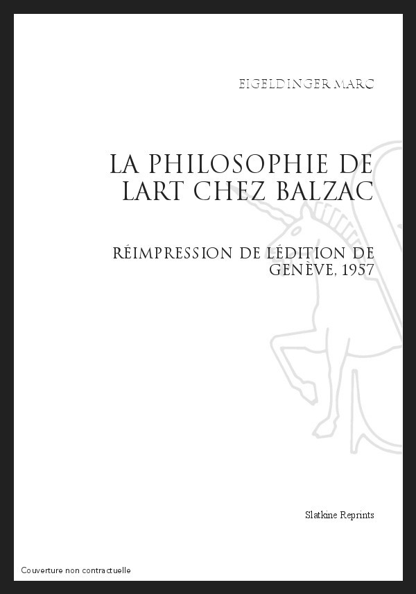 LA PHILOSOPHIE DE L'ART CHEZ BALZAC