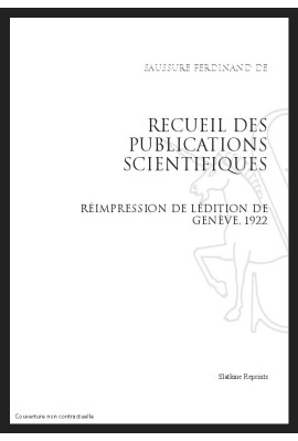 RECUEIL DES PUBLICATIONS SCIENTIFIQUES