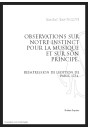 OBSERVATIONS SUR NOTRE INSTINCT POUR LA MUSIQUE ET SUR SON PRINCIPE