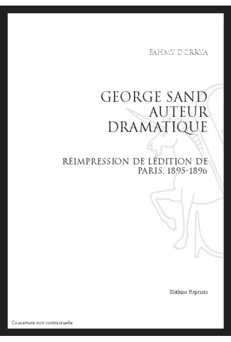 GEORGE SAND AUTEUR DRAMATIQUE