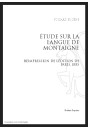ÉTUDE SUR LA LANGUE DE MONTAIGNE