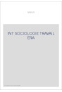 INT SOCIOLOGIE TRAVAIL ERA