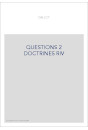 QUESTIONS DE DOCTRINE ET D'HISTOIRE DE LA PHILOSOPHIE TOME 2 : DOCTRINE