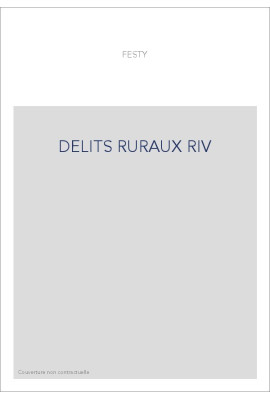 DELITS RURAUX RIV