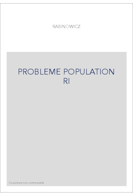 PROBLEME POPULATION RI
