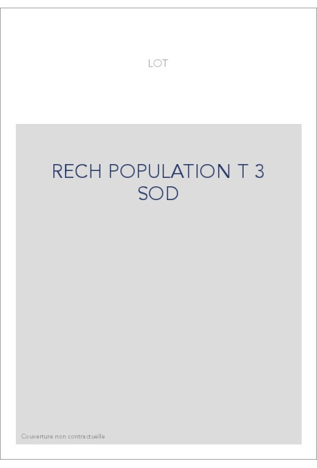 RECH POPULATION T 3 SOD