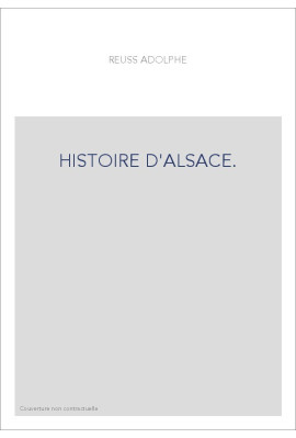 HISTOIRE D'ALSACE.