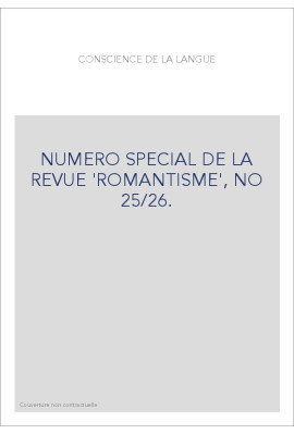 CONSCIENCE DE LA LANGUE