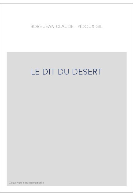 LE DIT DU DESERT