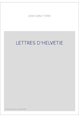 LETTRES D'HELVETIE