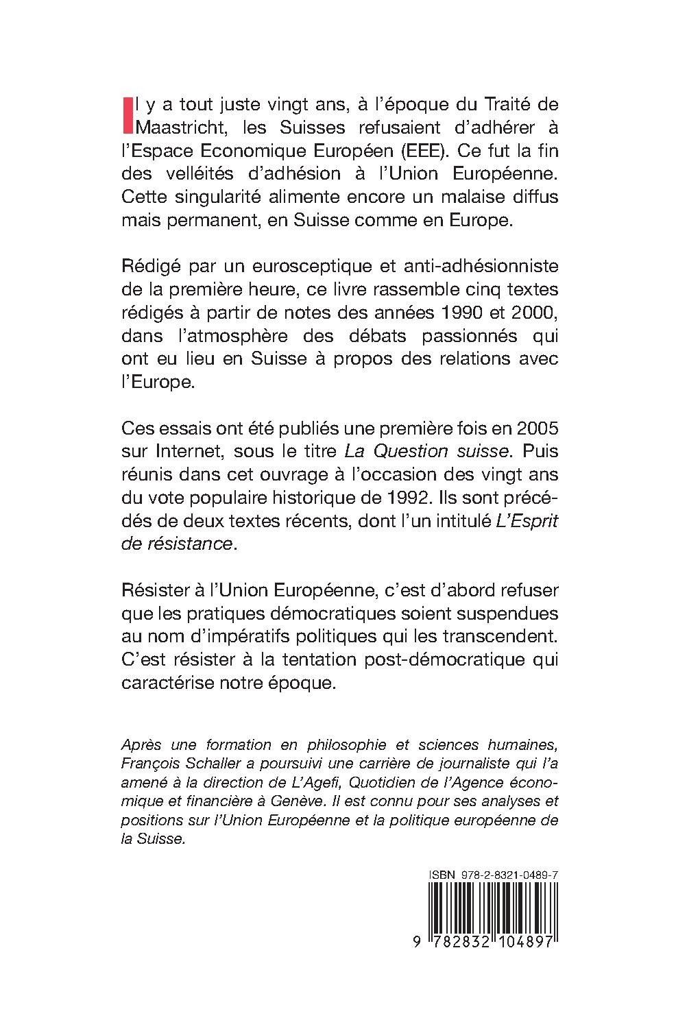 L'ESPRIT DE RÉSISTANCE