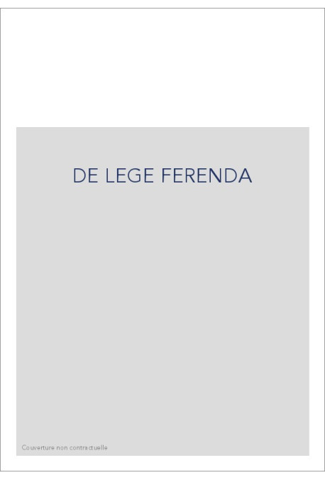 DE LEGE FERENDA