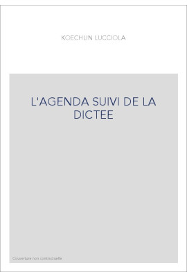 L'AGENDA SUIVI DE LA DICTEE
