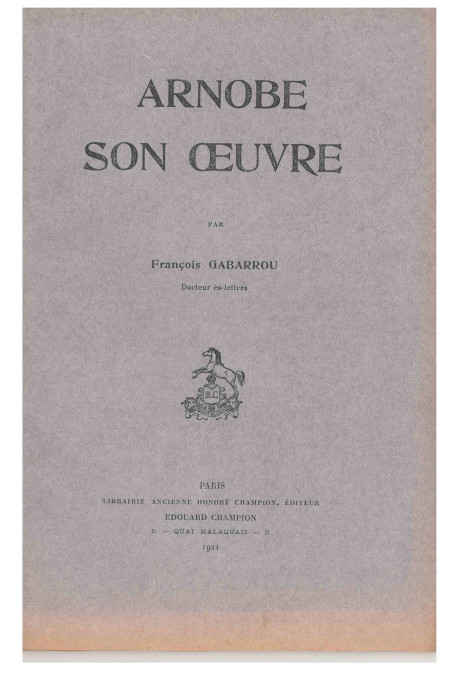 ARNOBE SON OEUVRE