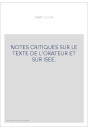 NOTES CRITIQUES SUR LE TEXTE DE L'ORATEUR ET SUR ISEE.