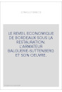 LE REVEIL ECONOMIQUE DE BORDEAUX SOUS LA RESTAURATION. L'ARMATEUR BALGUERIE-SUTTENBERG ET SON OEUVRE.