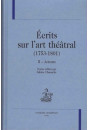 ECRITS SUR L'ART THEATRAL (1753-1801)                  VOLUME 2 - ACTEURS