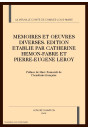 MEMOIRES ET OEUVRES DIVERSES
