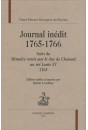 JOURNAL INEDIT 1765-1766 SUIVI DU MEMOIRE REMIS PAR LE DUC DE CHOISEUL AU ROI LOUIS XV, 1765