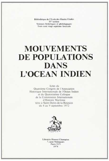 MOUVEMENTS DE POPULATION DANS L'OCEAN INDIEN