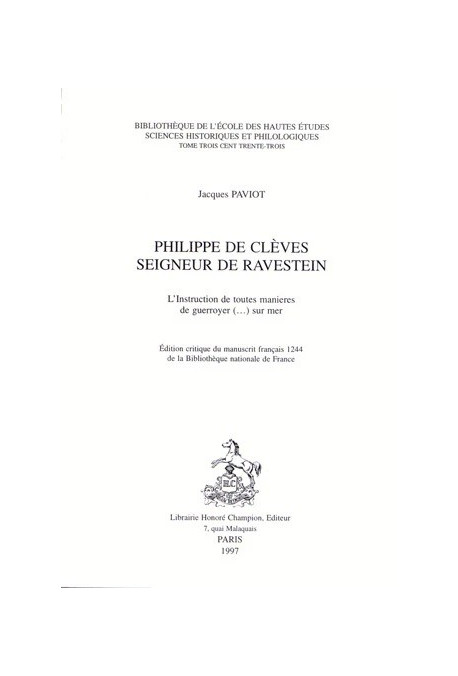 PHILIPPE DE CLEVES, SEIGNEUR DE RAVENSTEIN.