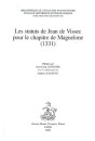 LES STATUTS DE JEAN DE VISSEC POUR LE CHAPITRE DE MAGUELONE (1331)