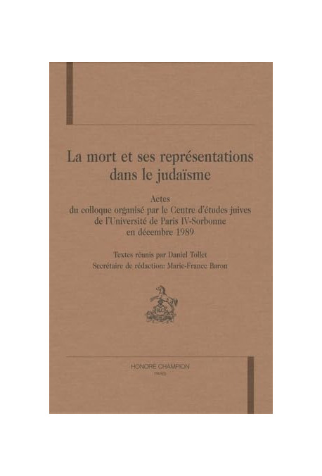 LA MORT ET SES REPRESENTATIONS DANS LE JUDAISME