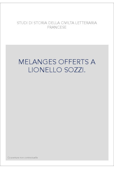 MELANGES OFFERTS A LIONELLO SOZZI.