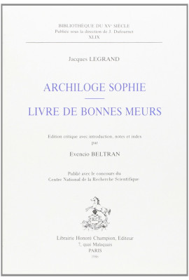 ARCHILOGE SOPHIE. - LIVRE DE BONNES MOEURS