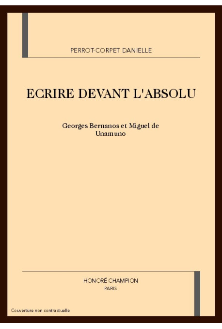 ECRIRE DEVANT L'ABSOLU