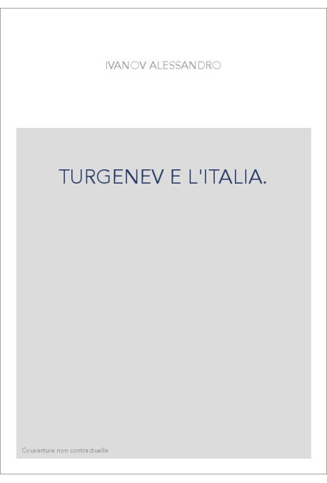 TURGENEV E L'ITALIA.