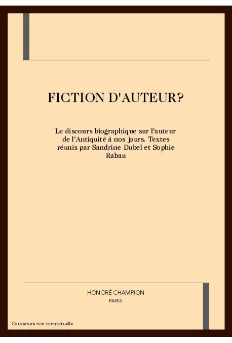 FICTION D'AUTEUR?