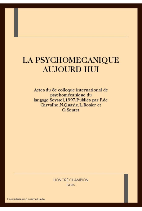 LA PSYCHOMECANIQUE AUJOURD'HUI