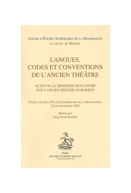 LANGUES CODES ET CONVENTION DE L'ANCIEN THEATRE