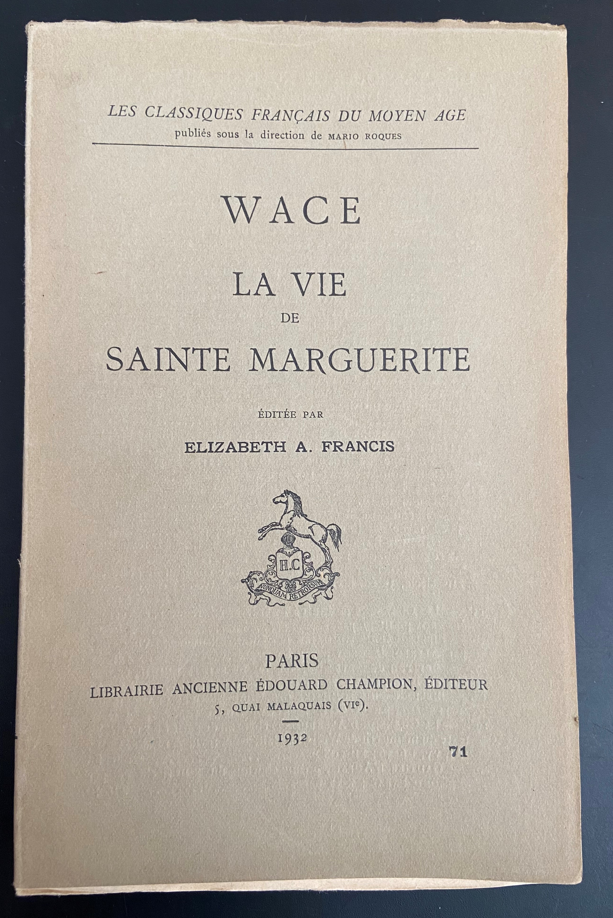 LA VIE DE SAINTE MARGUERITE