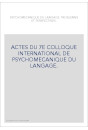 LA PSYCHOMECANIQUE DU LANGAGE. PROBLEMES ET PERSPECTIVES.
