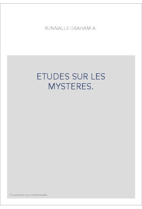 ETUDES SUR LES MYSTERES.
