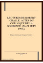 LECTURES DE ROBERT CHALLE. ACTES DU COLLOQUE DE LA     SORBONNE (26-27 JUIN 1996).