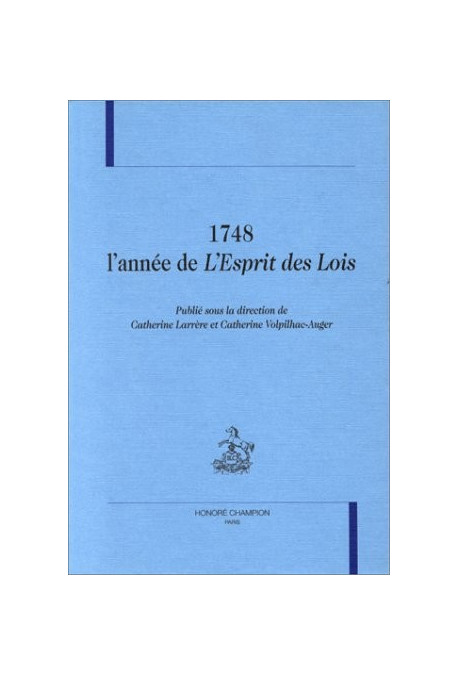 1748, L'ANNEE DE "L'ESPRIT DES LOIS".