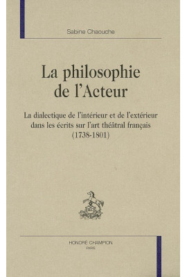 LA PHILOSOPHIE DE L'ACTEUR