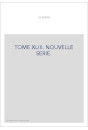 TOME XLIII. NOUVELLE SERIE.