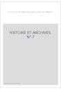 HISTOIRE ET ARCHIVES, JANVIER-JUIN 2000