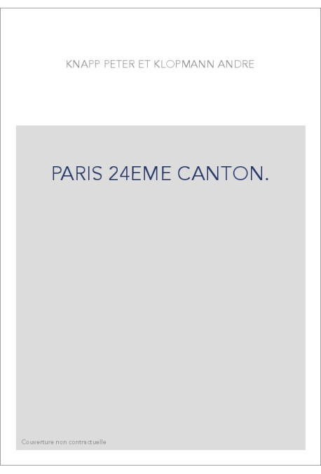PARIS 24EME CANTON.