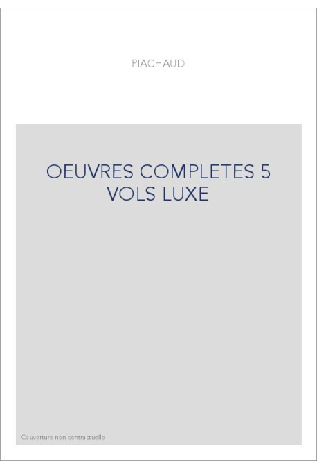 OEUVRES COMPLETES 5 VOLS LUXE