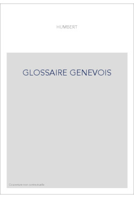 GLOSSAIRE GENEVOIS