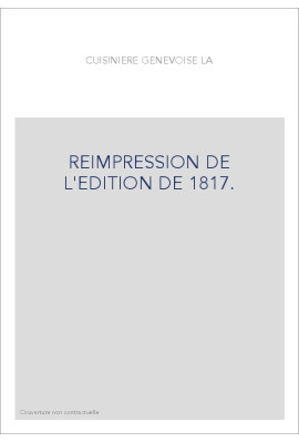 REIMPRESSION DE L'EDITION DE 1817.