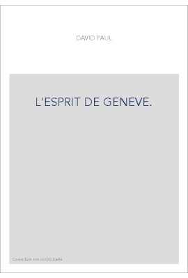 L'ESPRIT DE GENEVE.