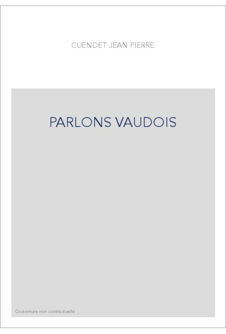 PARLONS VAUDOIS