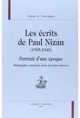 LES ECRITS DE PAUL NIZAN (1905-1940)